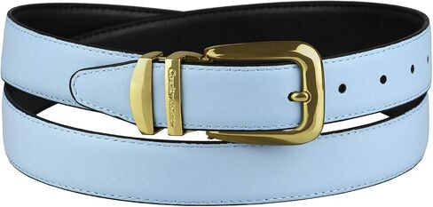Reversible Belt Solid Colors & Black Bonded Leather Gold-Tone Buckle XL in Kuwait