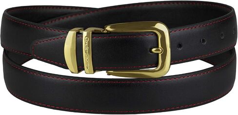 Reversible Belt Solid Colors & Black Bonded Leather Gold-Tone Buckle XL in Kuwait