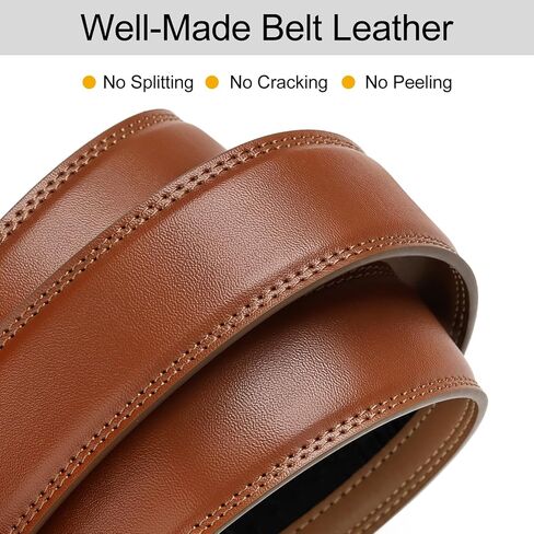 ITIEZY Click Ratchet Belts for Men, Adjustable Leather Dress Belt for Business Casual Jeans - Trim to Fit (35mm) in Saudi Arabia