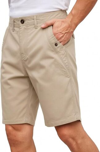 Mens Casual Shorts Cotton Summer Beach Chino Golf Shorts in Kuwait