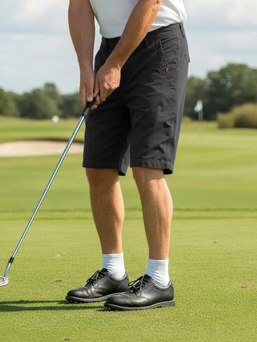 Mens Casual Shorts Cotton Summer Beach Chino Golf Shorts in Kuwait