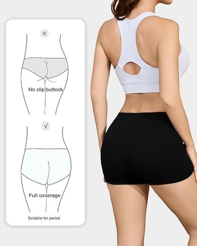 Cotton Boyshorts Underwear for Women, 2-Inch Leg Boyshort Panties, Anti Chafing Soft Stretchy Full Coverage 4 Pack in Kuwait