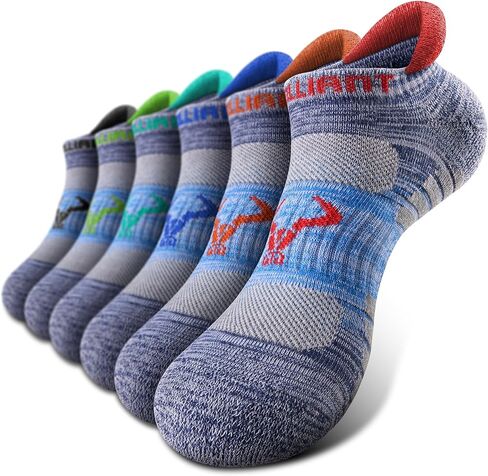 BULLIANT Men Active Ankle Socks 6Pairs,Low Cut Socks No Show For Men Running Walking Sneakers Cushioned Sole Arch Support in Kuwait