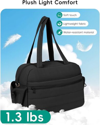 Urbanstand Gym Bag for Women, Lightweight Duffle Bag for Travel with Wet Pocket, TSA Friendly Carry On Duffel Bag for Weekender, Sports, Work, Yoga, Fitness - Black in Kuwait