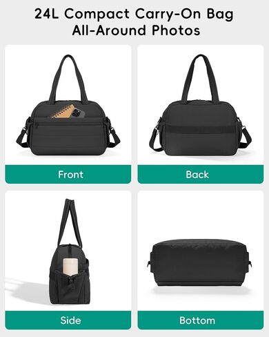 Urbanstand Gym Bag for Women, Lightweight Duffle Bag for Travel with Wet Pocket, TSA Friendly Carry On Duffel Bag for Weekender, Sports, Work, Yoga, Fitness - Black in Kuwait