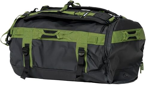 FUJI Unisex Convertible Duffle Backpack, Water-Resistant (Not Waterproof), Multi-Functional Luggage Gym Bag for Men and Women, Black/Green in Kuwait