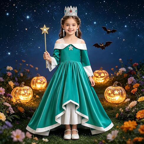 Galaxy Costume Princess Dress for Girls Birthday Party Cosplay Kids Costume Halloween Costumes for Girls 4-11Y in Saudi Arabia