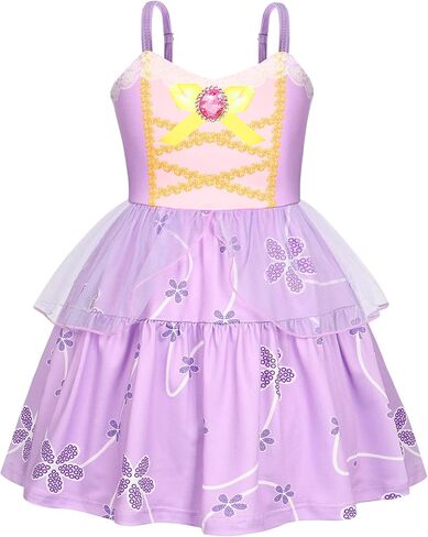 AmzBarley Princess Dress Up for Girls Halloween Costume Birthday Party Christmas Gift Toddler Kids Strappy Princess Dresses in Kuwait