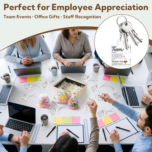 VZZNN Employee Appreciation Gifts – 36 Pack Team Gifts for Employees, Thank You Keychain Set for Staff, Teachers, Volunteers, Teamwork Gift Office Puzzle Piece Acrylic Keychains in Kuwait