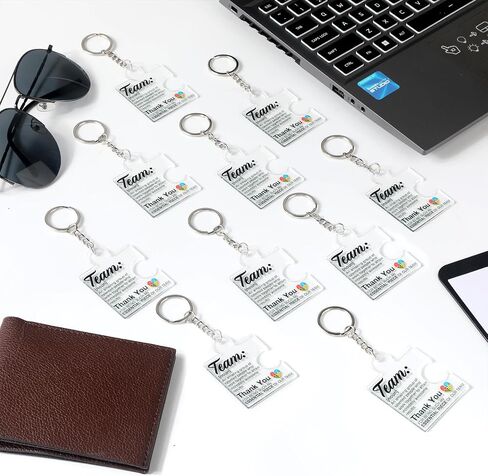 VZZNN Employee Appreciation Gifts – 36 Pack Team Gifts for Employees, Thank You Keychain Set for Staff, Teachers, Volunteers, Teamwork Gift Office Puzzle Piece Acrylic Keychains in Kuwait