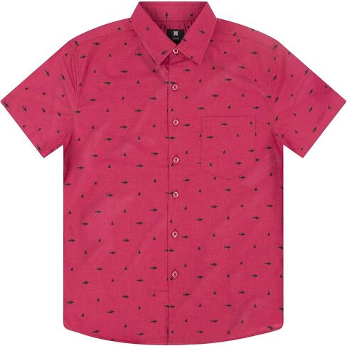 Visive Hawaiian Shirts for Boys Short Sleeve Printed Button Up Shirt in Saudi Arabia