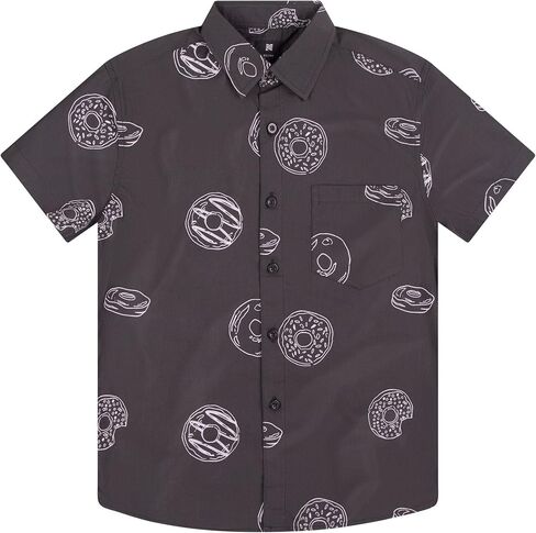 Visive Hawaiian Shirts for Boys Short Sleeve Printed Button Up Shirt in Saudi Arabia