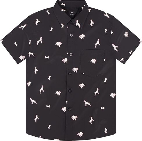 Visive Hawaiian Shirts for Boys Short Sleeve Printed Button Up Shirt in Saudi Arabia