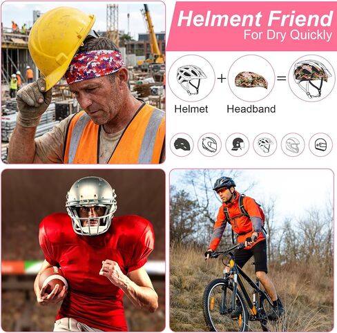 24 Pcs Sports Headbands for Men & Women - Camo, Patterned, Solid Colors - Non Slip Moisture Wicking Headband for Running, Cycling, Yoga, Gym & Outdoor Work in Saudi Arabia