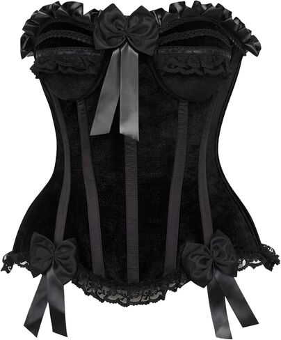 Daisy corsets Women's Daisy Corsets Top Drawer Velvet Steel Boned Burlesque Corset in Kuwait