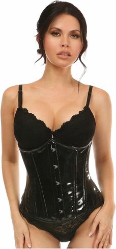 Daisy corsets Women's Patent Pvc Vinyl Underbust Corset in Kuwait