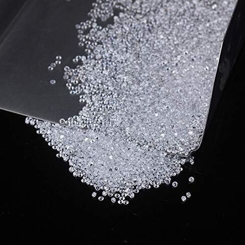 0.5ct Tiny Size Moissanite Stone White D Color Round Brilliant VVS1 Small Size Loose Moissanite Gemstone for Custom Diamond Jewely 1.0-3.5mm in Saudi Arabia