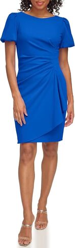 DKNY Women's Sheath Scuba Crepe Jewel Neck Dress in Kuwait