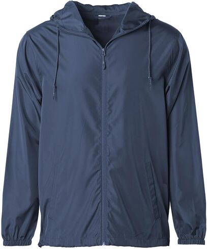 URBANJ Men's Rain Jacket with Hood Lightweight Windbreaker Packable Jacket Water Resistant Rain Coat in Kuwait