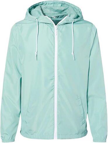 URBANJ Men's Rain Jacket with Hood Lightweight Windbreaker Packable Jacket Water Resistant Rain Coat in Kuwait
