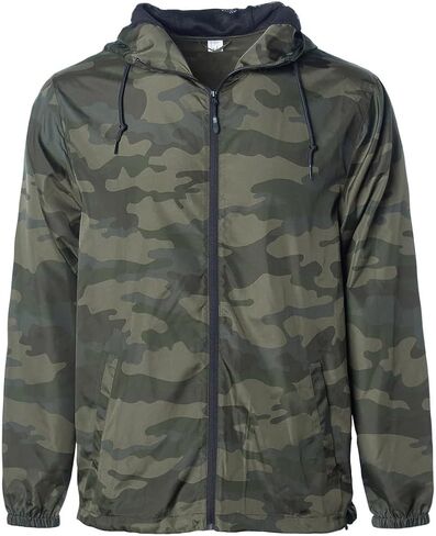 URBANJ Men's Rain Jacket with Hood Lightweight Windbreaker Packable Jacket Water Resistant Rain Coat in Kuwait