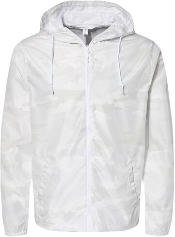 URBANJ Men's Rain Jacket with Hood Lightweight Windbreaker Packable Jacket Water Resistant Rain Coat in Kuwait