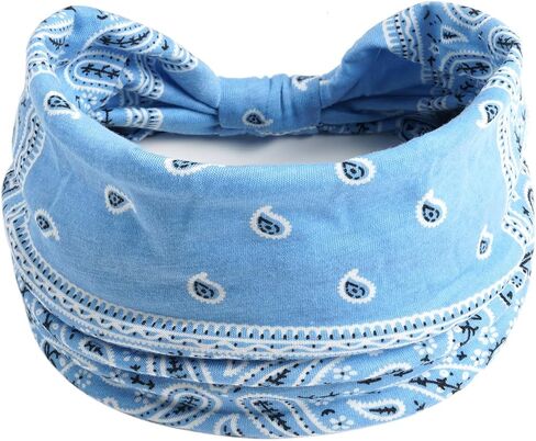 Headband for Women Wide Elastic Breathable Sweatbands Sweat-Absorbing Headbands for Fitness Sport Cycling Running Yoga in Kuwait