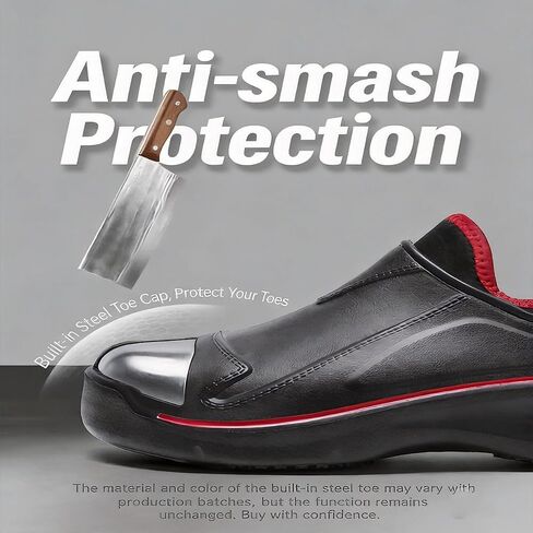 Men's Steel-Toe Shoes, Anti-Smashing, Anti-Puncture, Lightweight Safety Shoes, Anti-Slip Work Shoes, Suitable for Industrial Construction, Warehouse Work, Safety Boots, Chef Shoes 603 in Kuwait