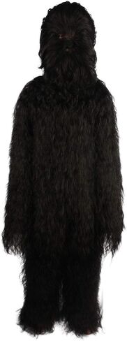 Hairy Warrior Ape Military Leader Resistance Fighter Yeti - Black Cosplay Wig And Costume, Multiple Color Options (Large/XL) in Kuwait