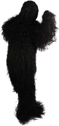 Hairy Warrior Ape Military Leader Resistance Fighter Yeti - Black Cosplay Wig And Costume, Multiple Color Options (Large/XL) in Kuwait