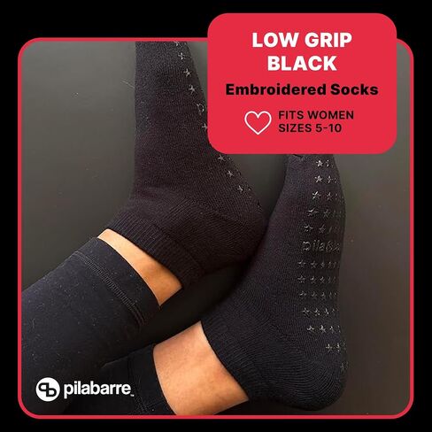 PILA-BARRE Women’s Low Grip Socks – Non Slip for Barre Yoga Pilates in Saudi Arabia