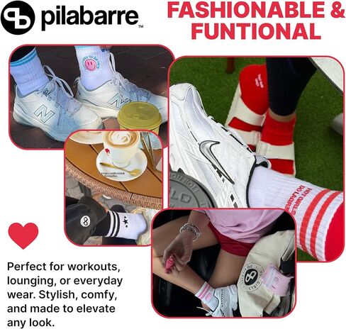 PILA-BARRE Women’s Low Grip Socks – Non Slip for Barre Yoga Pilates in Saudi Arabia
