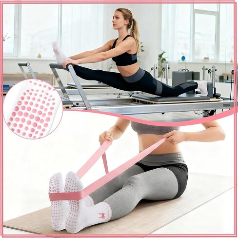 4/6 Pairs Cute Pilates Socks with Grips for Women Fruit Bow Pattern Cotton Non Slip Socks for Yoga Ballet Workout in Kuwait