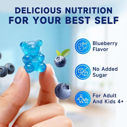 Magnesium Glycinate Gummies 600mg, Sugar Free Magnesium Potassium Supplement for Adults with Magnesium Glycinate, Vitamin D, B6,and CoQ10 for Sleep, Body Support and Relaxation,120 Count in Kuwait