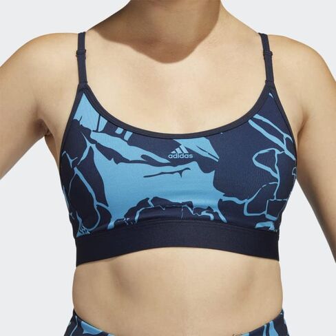 حمالة صدر نسائية من adidas Light-Support بطبعة زهور، أزرق، مقاس LAC in Kuwait