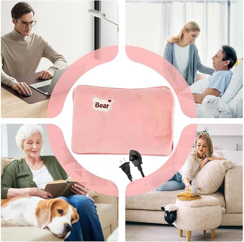 Electric Hot Water Bag,Rechargeable Warmer Bag,Leak-Proof Heating Pad,Provides Soothing Heat for Winter in Saudi Arabia