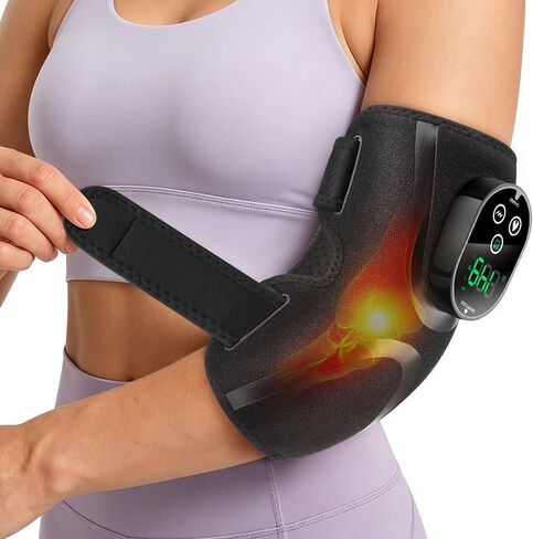 Cordless Elbow Heating Pad for Tendonitis and Tennis Elbow, Elbow Massager with Heat, Rechargeable Heating Pad for Arm, Heated Elbow Brace for Muscle Soreness Joint Pain Relief in Saudi Arabia