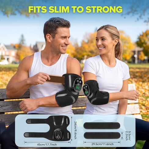 Cordless Elbow Heating Pad for Tendonitis and Tennis Elbow, Elbow Massager with Heat, Rechargeable Heating Pad for Arm, Heated Elbow Brace for Muscle Soreness Joint Pain Relief in Saudi Arabia