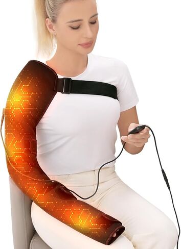 Shoulder Arm Hand Heating Pad for Pain Relief, Ultra Long Heated Wrist Wrap Heated Elbow Brace Hand Warmer for Tendonitis, Arthritis, Sports Injury Recovery, 3 Temperature Settings & Timer in Saudi Arabia