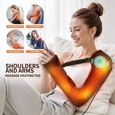 Shoulder Arm Hand Heating Pad for Pain Relief, Ultra Long Heated Wrist Wrap Heated Elbow Brace Hand Warmer for Tendonitis, Arthritis, Sports Injury Recovery, 3 Temperature Settings & Timer in Saudi Arabia