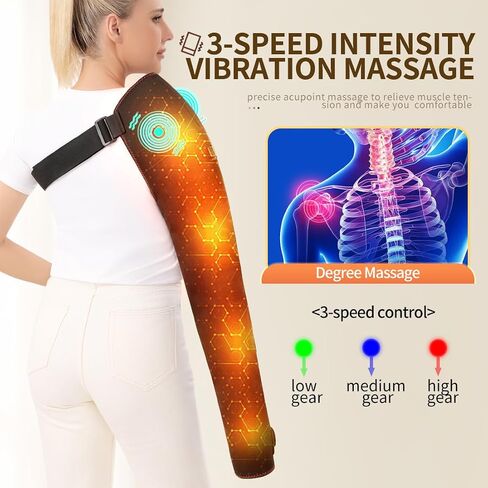 Shoulder Arm Hand Heating Pad for Pain Relief, Ultra Long Heated Wrist Wrap Heated Elbow Brace Hand Warmer for Tendonitis, Arthritis, Sports Injury Recovery, 3 Temperature Settings & Timer in Saudi Arabia