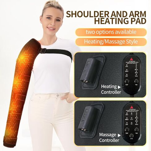 Shoulder Arm Hand Heating Pad for Pain Relief, Ultra Long Heated Wrist Wrap Heated Elbow Brace Hand Warmer for Tendonitis, Arthritis, Sports Injury Recovery, 3 Temperature Settings & Timer in Saudi Arabia