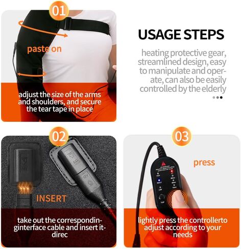 Shoulder Arm Hand Heating Pad for Pain Relief, Ultra Long Heated Wrist Wrap Heated Elbow Brace Hand Warmer for Tendonitis, Arthritis, Sports Injury Recovery, 3 Temperature Settings & Timer in Saudi Arabia
