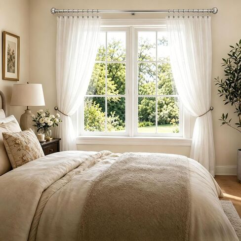 18 Pack Premium Easy Glide Curtain Rings,Metal Drapery Rings with Quiet Smooth Nylon Inserts,2 inch Diameter(1-5/8 inch Inside Diameter) Curtain Rings with Clips,Silver in Kuwait