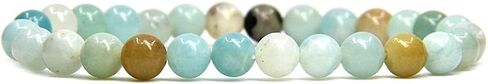 Angelstones Handmade Natural Healing Gemstone 6mm Round Beads Stretch Crystal Bracelet 7 Inch Unisex in Saudi Arabia
