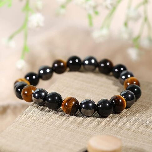 Crystal Vibe - Healing Crystal Bracelet for Women & Men | Natural Gemstone Bead Bracelet | Adjustable Handmade Energy Stone Bracelet | Bracelet for Meditation, Yoga & Daily Wear | Multiple Types in Saudi Arabia