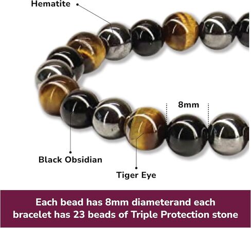 Crystal Vibe - Healing Crystal Bracelet for Women & Men | Natural Gemstone Bead Bracelet | Adjustable Handmade Energy Stone Bracelet | Bracelet for Meditation, Yoga & Daily Wear | Multiple Types in Saudi Arabia