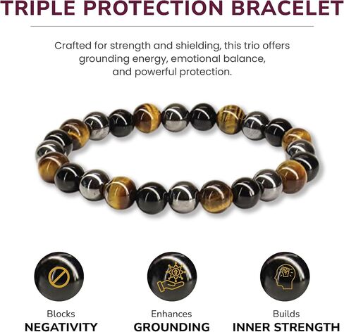 Crystal Vibe - Healing Crystal Bracelet for Women & Men | Natural Gemstone Bead Bracelet | Adjustable Handmade Energy Stone Bracelet | Bracelet for Meditation, Yoga & Daily Wear | Multiple Types in Saudi Arabia