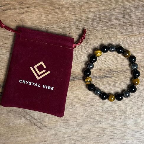 Crystal Vibe - Healing Crystal Bracelet for Women & Men | Natural Gemstone Bead Bracelet | Adjustable Handmade Energy Stone Bracelet | Bracelet for Meditation, Yoga & Daily Wear | Multiple Types in Saudi Arabia