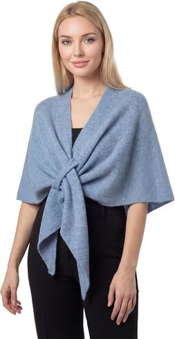 RUI VTRON Shawl Wraps for Women Pashmina Triangle Cape Knit Sweater Scarf Fall Winter Fashion Accessory in Kuwait